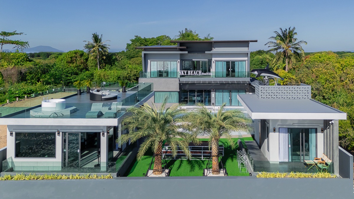พูลวิลล่าSky Beach Pool Villa จันทบุรี รับ 22 ท่าน